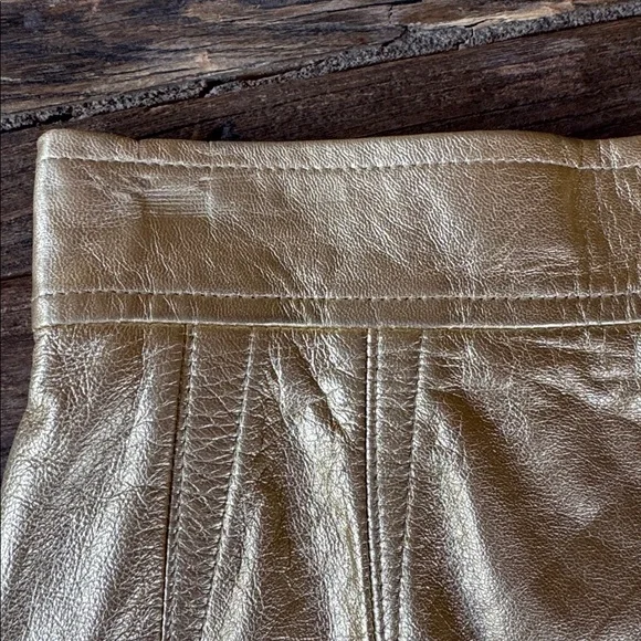 Vintage Escada 1990’s gold metallic mini pencil skirt EVC size Small (euro 38) - Picture 10 of 11